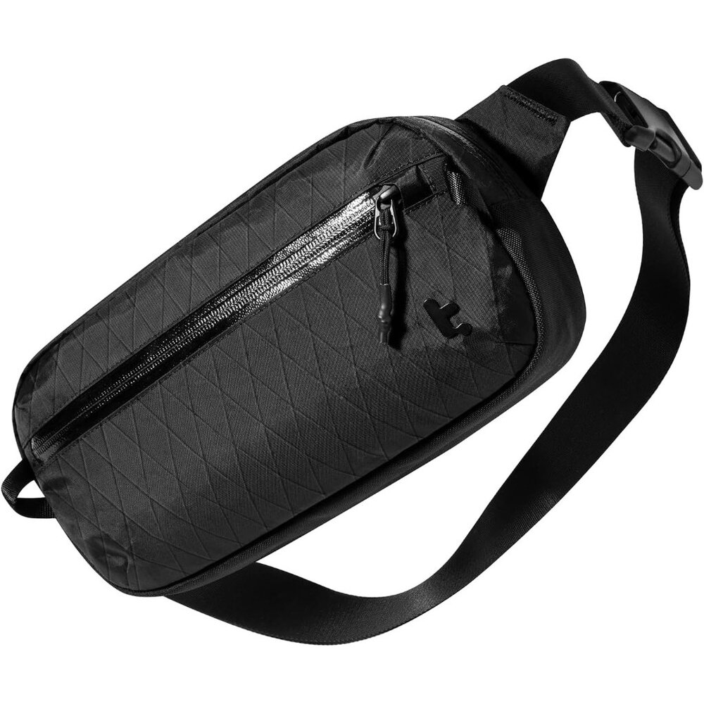 〽️Men Crossbody Bag Black Casual Minimalist Chest Shoulder Pack Lightweight